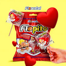 FLORESTAL PIRULITO FLOPITO CORA�AO MORANGO PCT 50UN